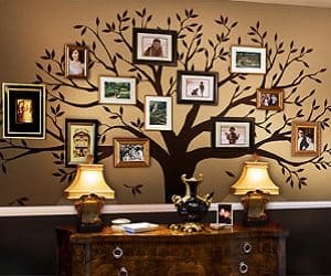 large family tree decal