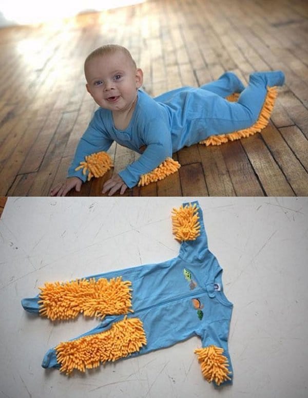 baby mop onesie