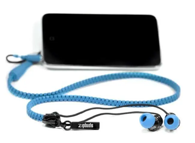 anti-tangle zip up earphones