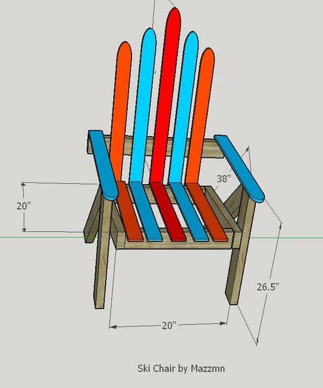 How To Make An Awesome DIY Chair Using Recycled Skis
