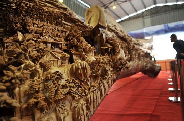 Zheng Chunhui's 'Along The River During The Qingming Festival' Wood