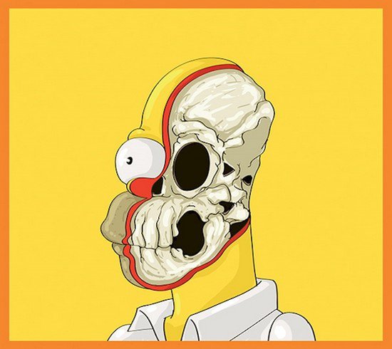 13 Awesome Imaginary Skeletons Of Your Favorite Cartoon Characters