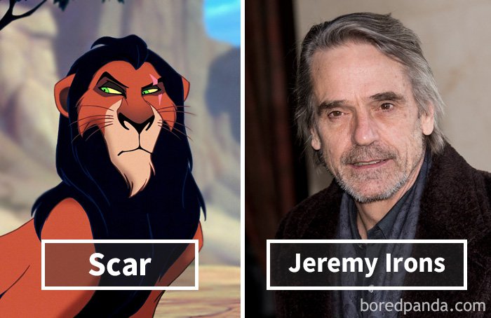 Image result for cartoon characters voices scar jeremy irons