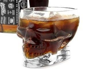 Glass Skull Drinking Cup