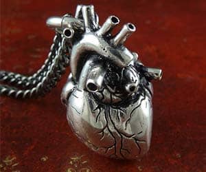 Anatomical 3D Heart Necklace
