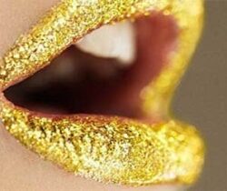 Gold Glitter Lipstick