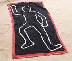 Crime Scene Beach Towel