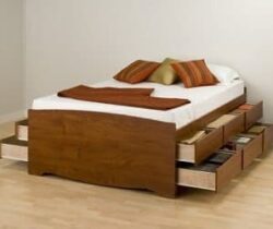 Double Platform Storage Bed