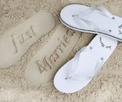 Just Married Flip Flops