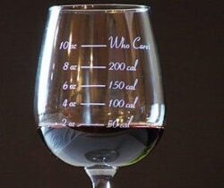 calorie counting wine glass