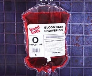blood bag shower gel