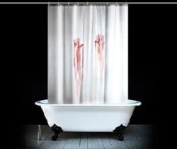 blood shower curtain