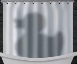duck shadow shower curtain