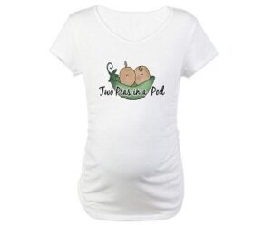 two peas in a pod maternity t-shirt