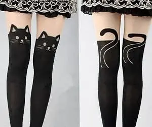 cat print tights
