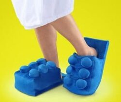 lego brick slippers