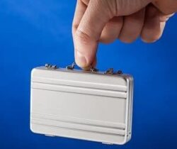 mini briefcase card holder