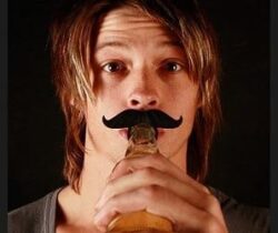 bottle mustache