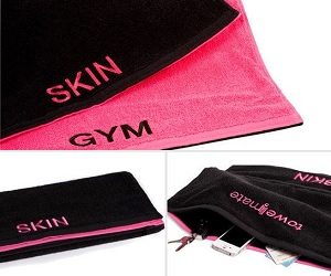gym towel with germ shield