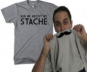 mustache t-shirt