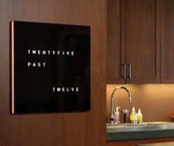 wall clock with words