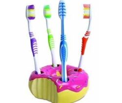 donut toothbrush holder