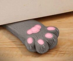 kitty paw doorstop