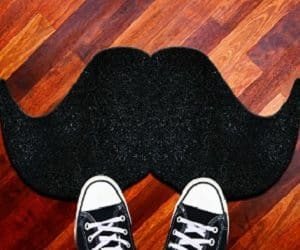 mustache doormat
