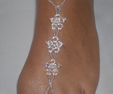 Crystal Flower Foot Jewelry