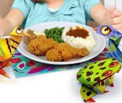 animal origami placemats