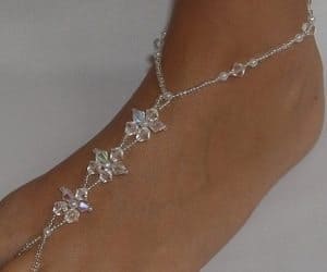 crystal flower foot jewelry