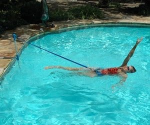 stationary swimming system