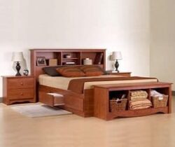 bookcase storage bed