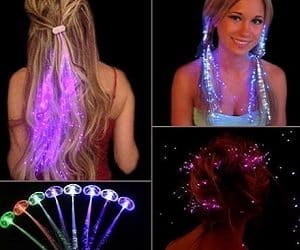 fiber optic light up hair