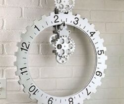 revolving wheel wall clock