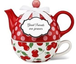 Cherry Teapot For One Set