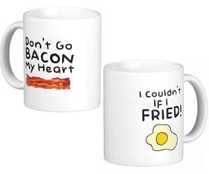 don't go bacon my heart mug