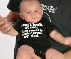 don't look at me baby onesie