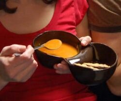 double-chambered bowl