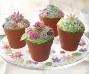 flower pot cupcake molds