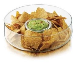 glass chip and dip bowl