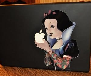 gothic snow white macbook decal