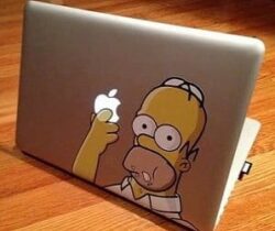 homer simpson macbook decal