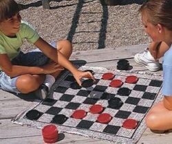 jumbo checkers rug game