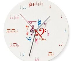 music notes wall clock