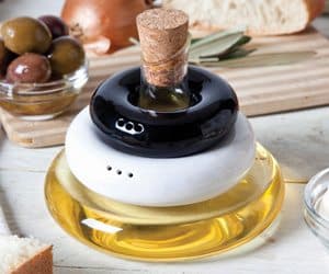 olive oil with salt and pepper