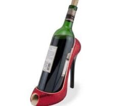red stiletto bottle holder
