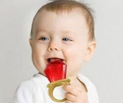 ruby teething ring