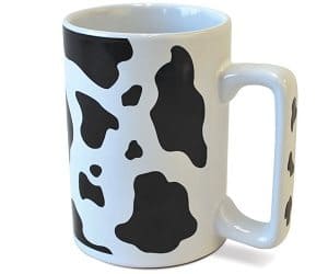 talking cow print mug