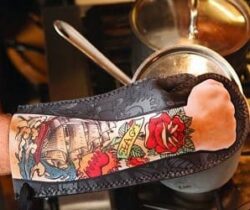 tattoo sleeve oven mitt